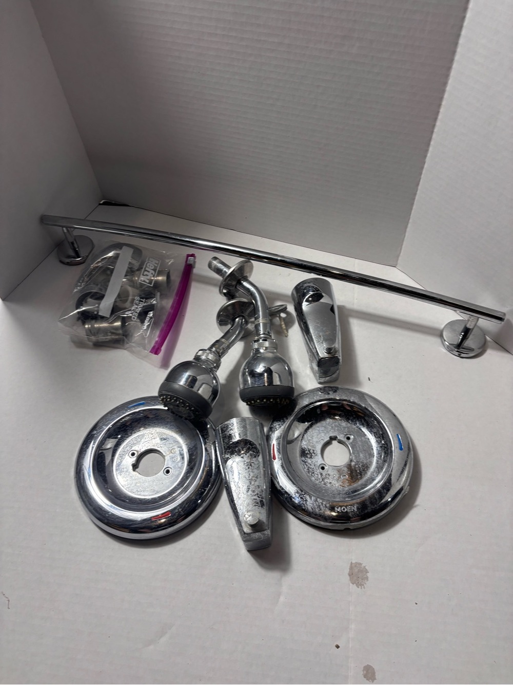 Moen Chrome Bathroom Faucet and Shower Trim Set